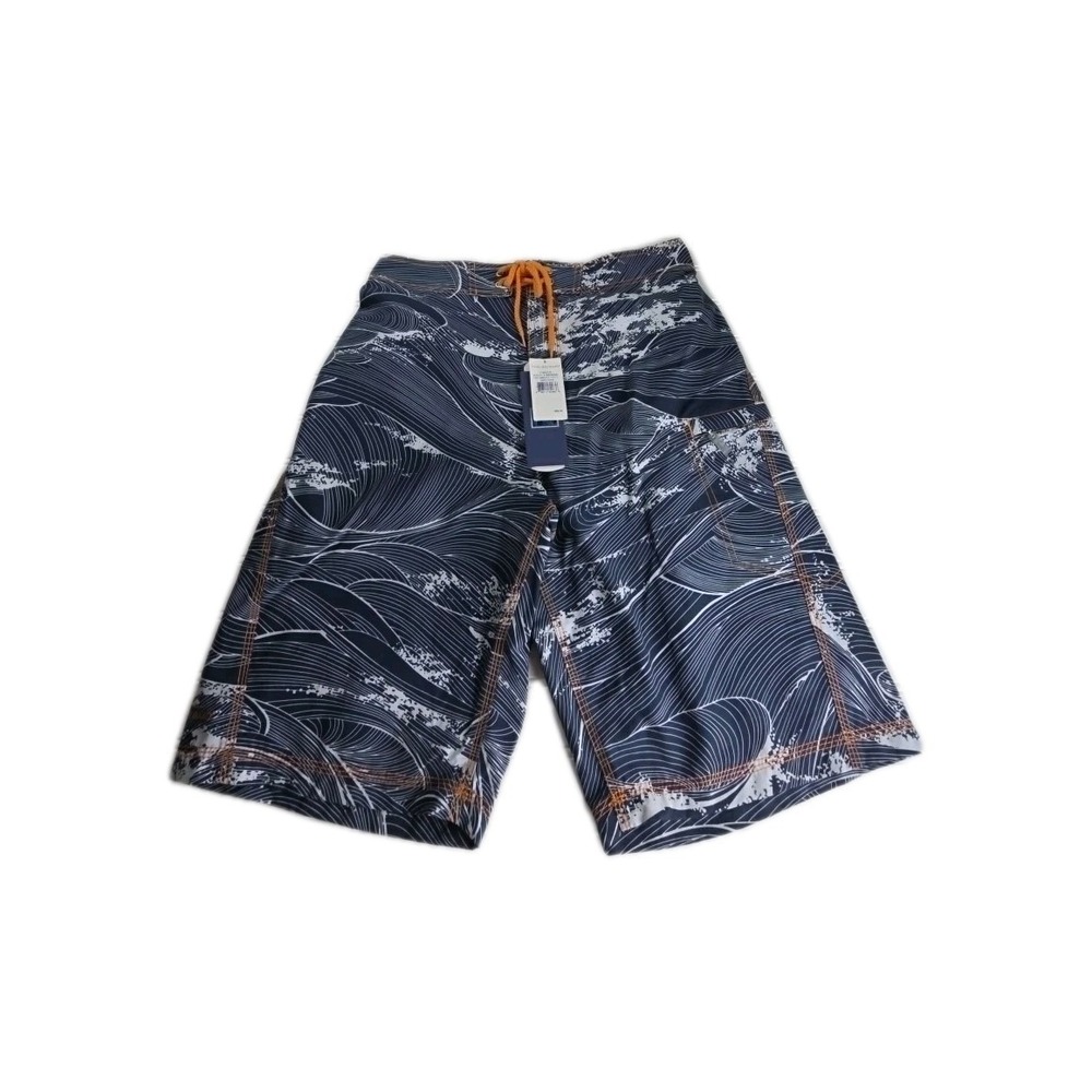 Tori Richard Mens Blue Swim Trunks‎ BOARDSHORTS  Size MEDIUM NAVY GEOMETRIC NEW